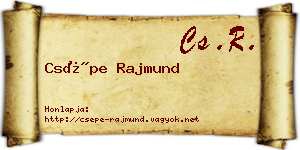 Csépe Rajmund névjegykártya